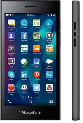 A BlackBerry Leap smartphone from 2015, running BlackBerry 10