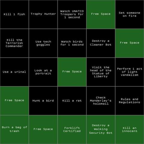 Completed Bingo Lines:
Rows: 5
