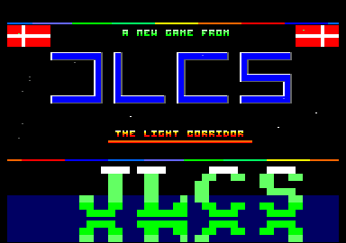 Screenshot of "The Light Corridor" - Crack: Jørn Lorentzen Cracking Service (JLCS) - Published by Infogrames on Amstrad CPC (1990)