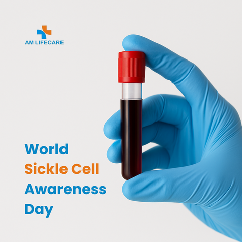 Today is World Sickle Cell Awareness Day – shining a light on care and hope. 
Sickle Cell Disease affects millions worldwide, but with early diagnosis and proper care, life can be managed better. Let’s spread awareness, support those affected, and prioritize regular health checks. Every step toward awareness is a step toward better care.

👉 Explore AM LifeCare’s health monitoring essentials to stay proactive: https://amlifecare.com/shop/

#AMLifeCare #WorldSickleCellAwarenessDay #SickleCellCare #HealthAwareness #HomeHealthcare #HealthAtHome #HomeHealthcare #HealthcareProducts #PersonalHealth