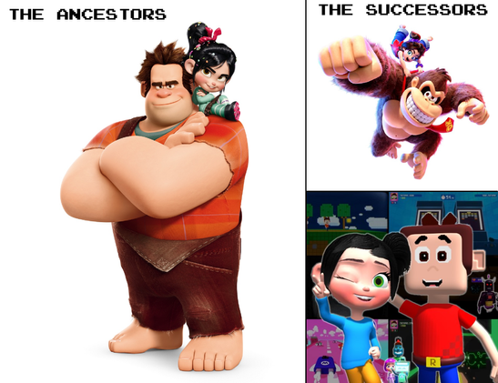 Ralph & Vanellope, DK & Pauline, Randy & Manilla