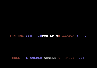 Screenshot of "Captain America and the Doom Tube" - Crack: Papillons + The Wild Boys - Published by - on Commodore 64 (1987)