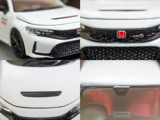 Some close-up shots of Honda Civic Type R (FL5), Spoon Sports Livery on White by Motor Helix in 1:64 scale on AREA 164