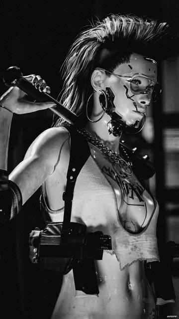 a black and white portrait of a Mox bouncer