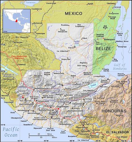 A map showing the location of Guatemala
Credit https://ian.macky.net/pat/