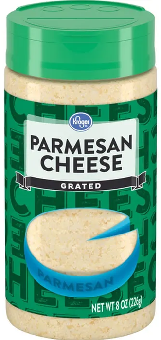 Image of Kroger Brand grated Parmesan Cheese.