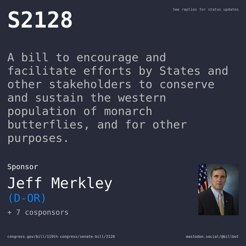Description of S2128, and a depiction of its sponsor, Jeff Merkley.