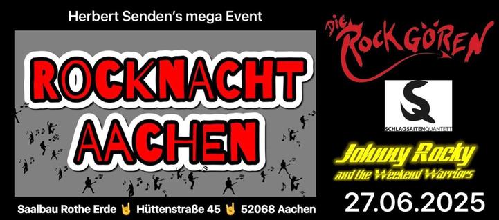 Flyer for the event "Rocknacht" on 27 June, 2025