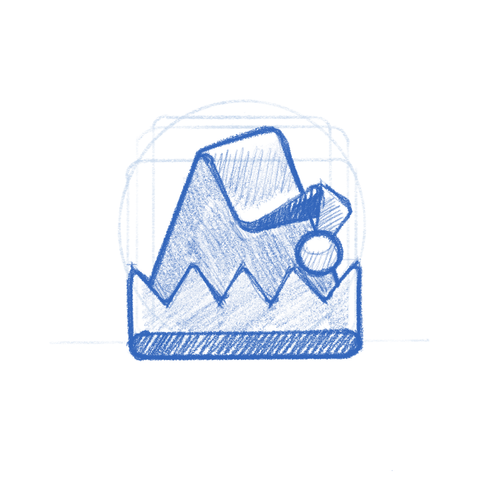 Elfin app icon sketch. 