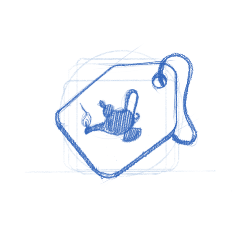 Bazaar app icon sketch.