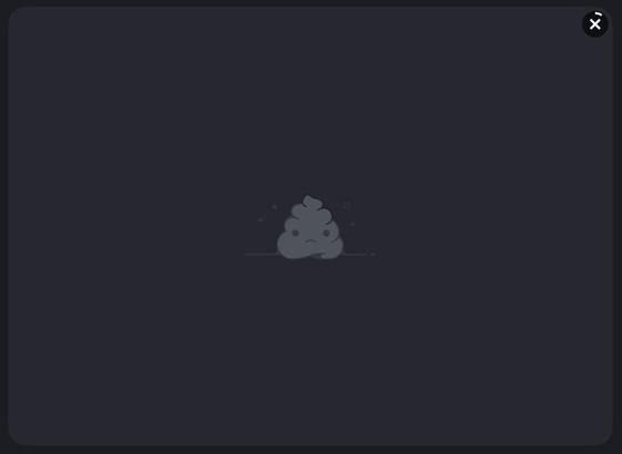 A poo emoji in the style of Discord's design team placed right in the middle of a large featureless image frame.  It appears in the text channel anytime you try to post a file in that channel that's too large.