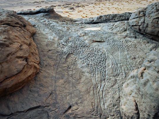 The Dabous Giraffes - neolithic petroglyphs.