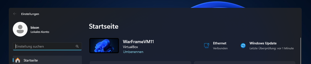 windows settings without X
