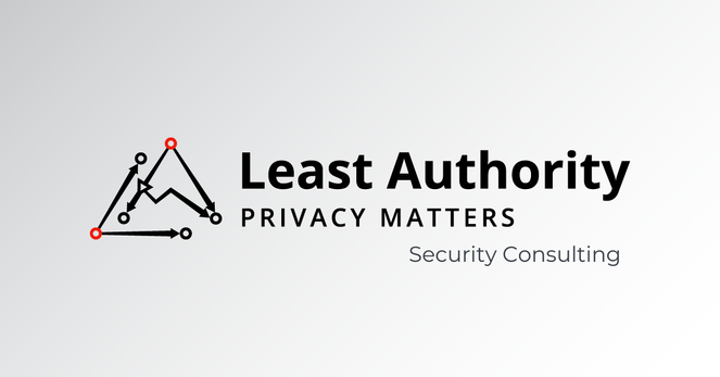 The Least Authority logo with and additional Security Consulting tagline. 