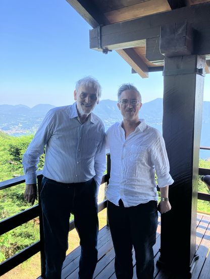 Helmut Lachenmann and me at the Lago Maggiore