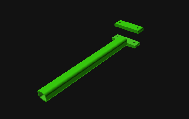 Render of a sign handle.