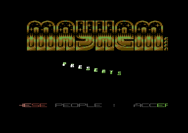 Screenshot of "Bluey Blob" - Crack: Mayhem - Published by Bedroom Software on Commodore 64 (19xx)