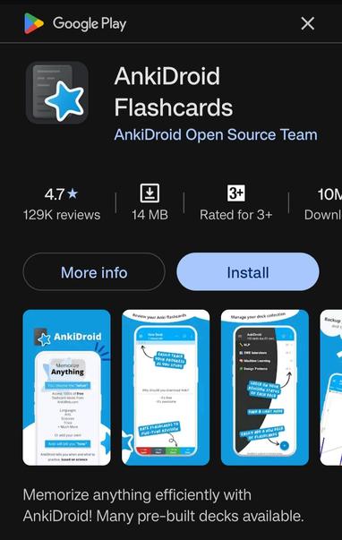 Ankidroid Flashcards
