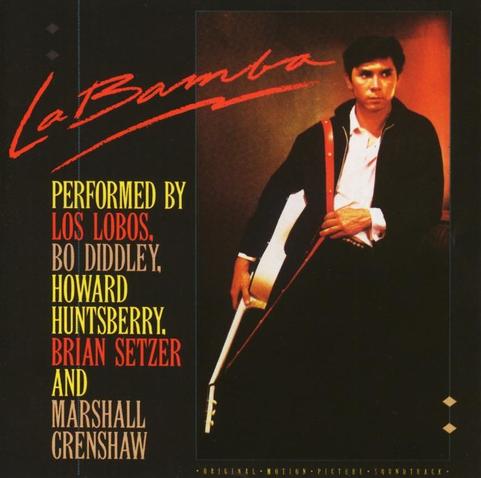 An image of the cover of the record album 'La Bamba Original Soundtrack' by Brian Setzer