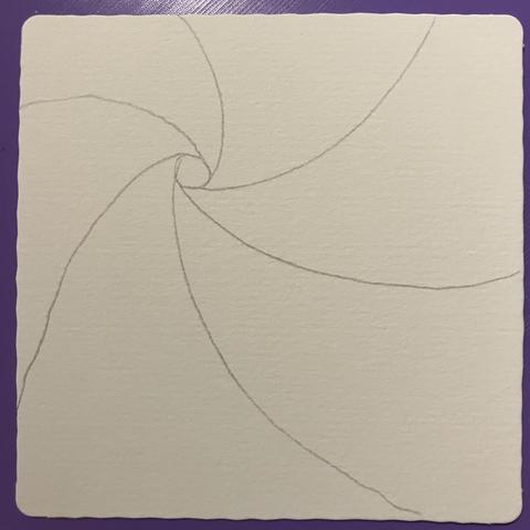 Blank tile with an iris string