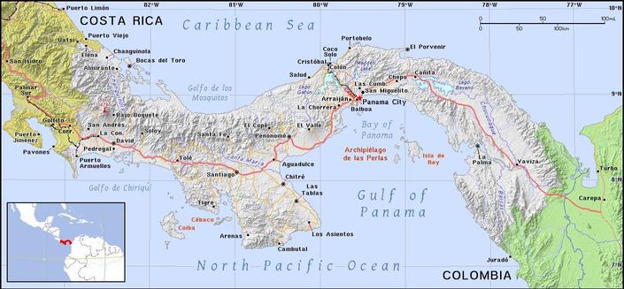 A map showing the location of Panama
Credit https://ian.macky.net/pat/