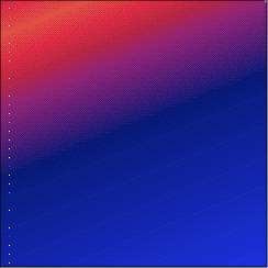 A red blue gradient exported from Claris Work 5