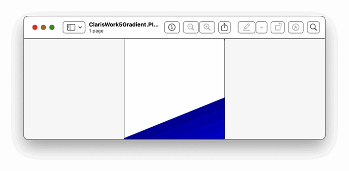 ClarisWorks gradient rendered in Apple's Preview application 