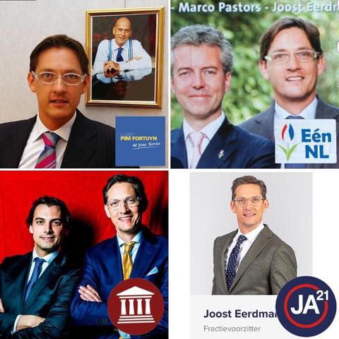 Een klein overzicht van de politieke loopbaan van Eerdmans, vanaf Pim Fortuyn, via Eén NL, nog een scharrel met BaudeT uiteindelijk naar JA21