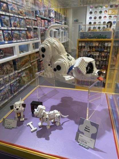 The 101 Dalmatian built in the Lego store.