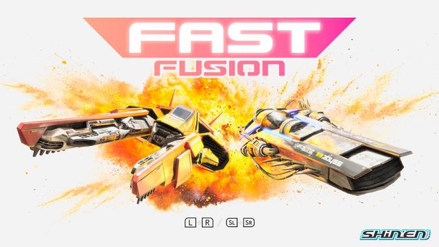 Title screen for the racing game Fast Fusion.