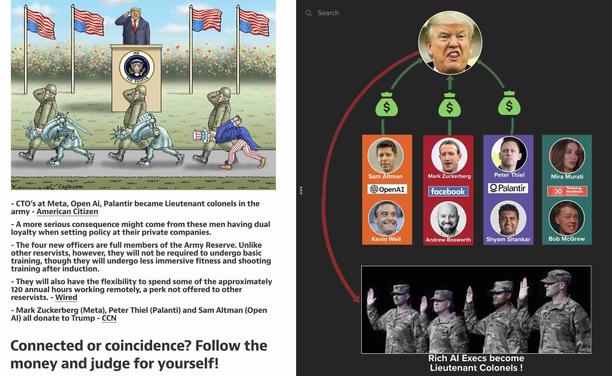 How do rich AI execs become Lt. Colonels while poor veterans and their widows lose their benefits? Follow the money!