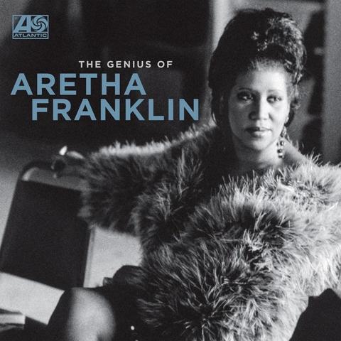 An image of the cover of the record album '30 Greatest Hits' by Aretha Franklin