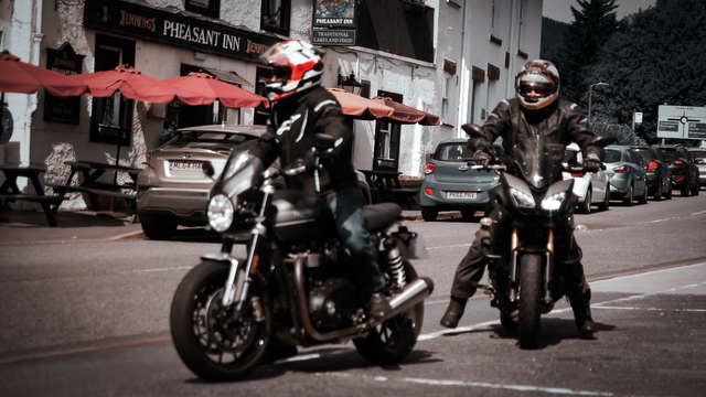 Bikers in the Lake District 
