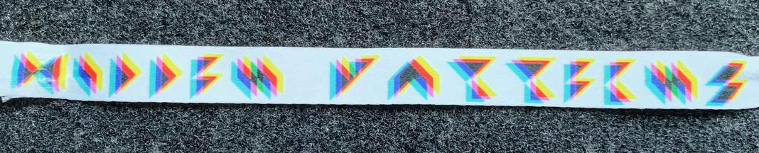 Bracelet with the text HIDDEN PATTERNS