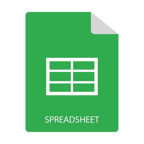 Generic spreadsheet logo in green