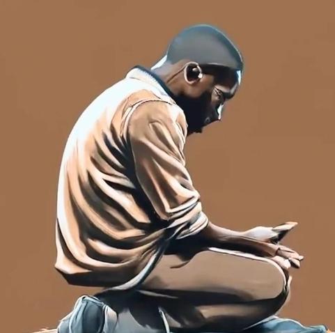 Painting of a man on his knees praying 