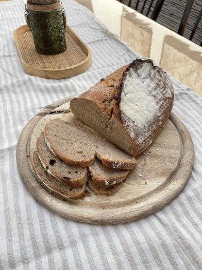 Foto eines angeschnittenen Weizen-Mischbrots