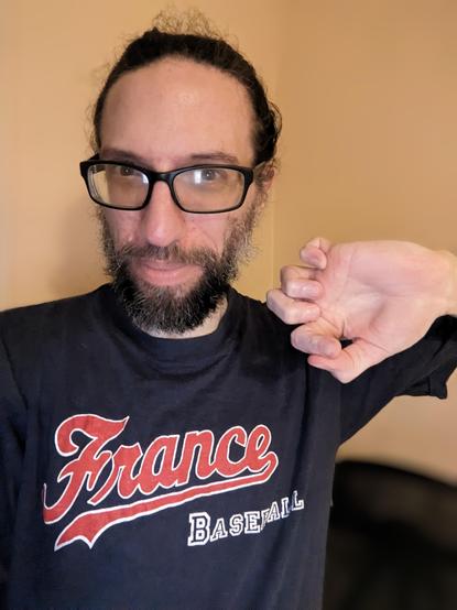 me with my special baseball shirt