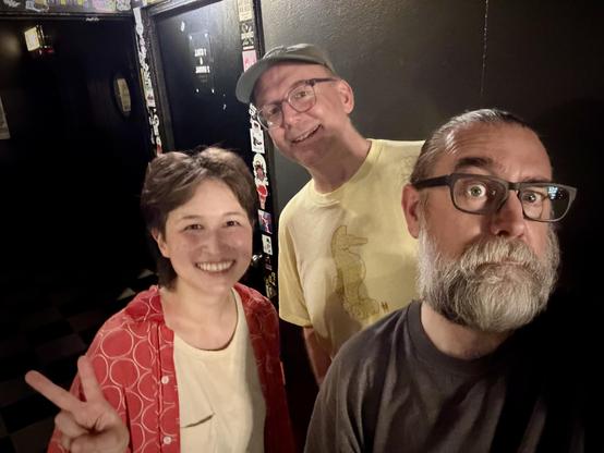 Katie Park, Joe Germuska and myself, mugging for a selfie