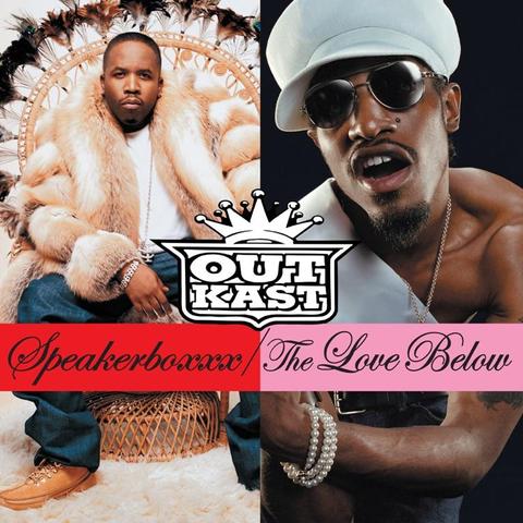 An image of the cover of the record album 'Speakerboxxx/The Love Below' by Outkast