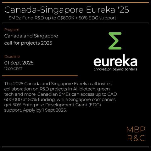 eureka canada singapore funding