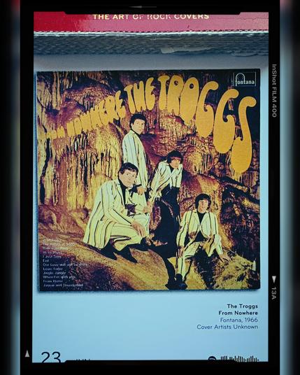 Abreißtageskalender von seltmann mit dem Kalenderblatt des Vinyl-Covers der LP "From Nowhere" (1966) von The Troggs