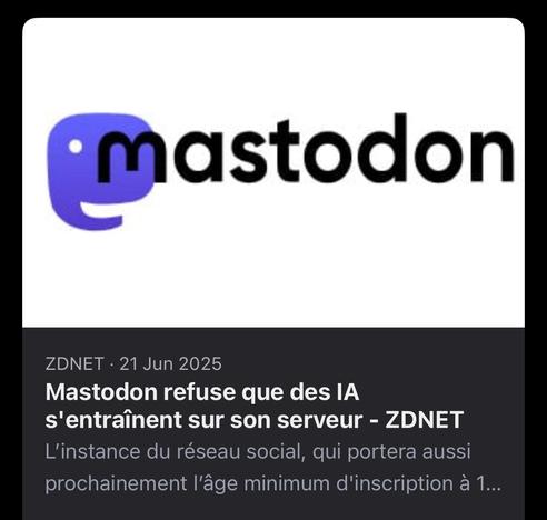 https://www.zdnet.fr/blogs/l-esprit-libre/mastodon-refuse-que-des-ia-sentrainent-sur-son-serveur-477752.htm