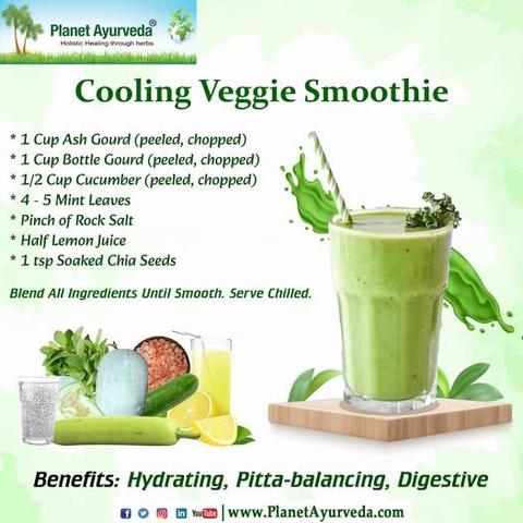 Cooling Veggie Smoothie - Benefits, Ingredients & Preparation at Home