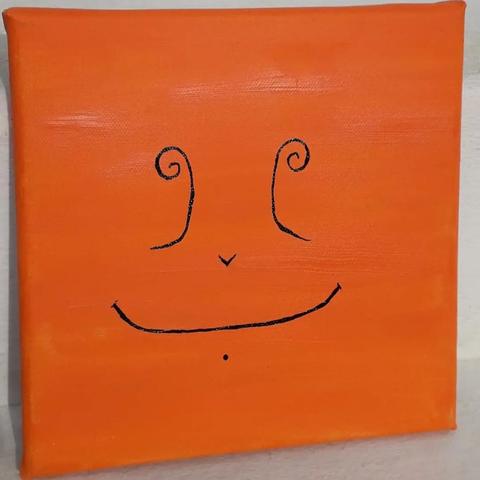 Tête de singe 
Peinture à l'huile - 20x20 
2023