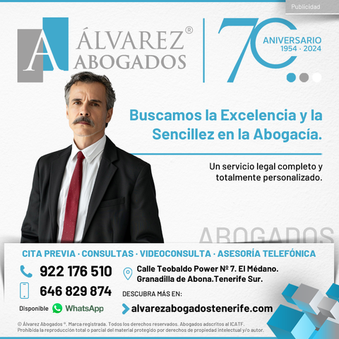 Somos aliados comprometidos. Buscamos la excelencia y la sencillez en la Abogacía. Alvarez Abogados Tenerife, especialistas en dar solución a su problema por la vía Extrajudicial y Judicial. La justicia es un derecho esencial, hay cosas que no pueden esperar. Confíe en Álvarez Abogados, un servicio legal completo y personalizado. Contáctenos ahora sin compromiso.
https://alvarezabogadostenerife.com 

#alvarezabogados #abogadostenerife #abogados #tenerife #legal #justicia #abogacia #derechos 