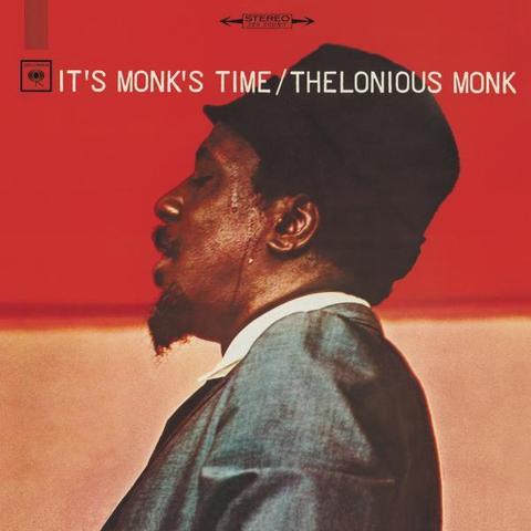 An image of the cover of the record album 'It's Monk's Time' by Thelonious Monk