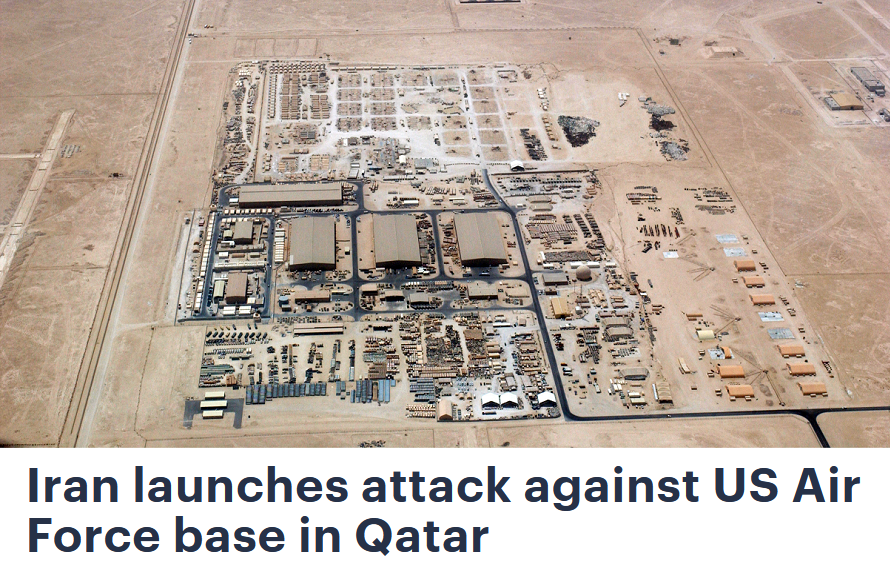 Iran launches attack against US Air Force base in Qatar .