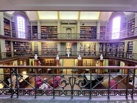 Inside the Concord Free Library. This part was built in the 1870s.