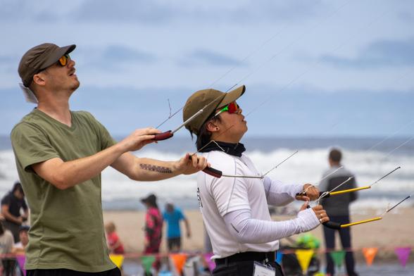Spencer Watson and Dylan Nguyen flying together